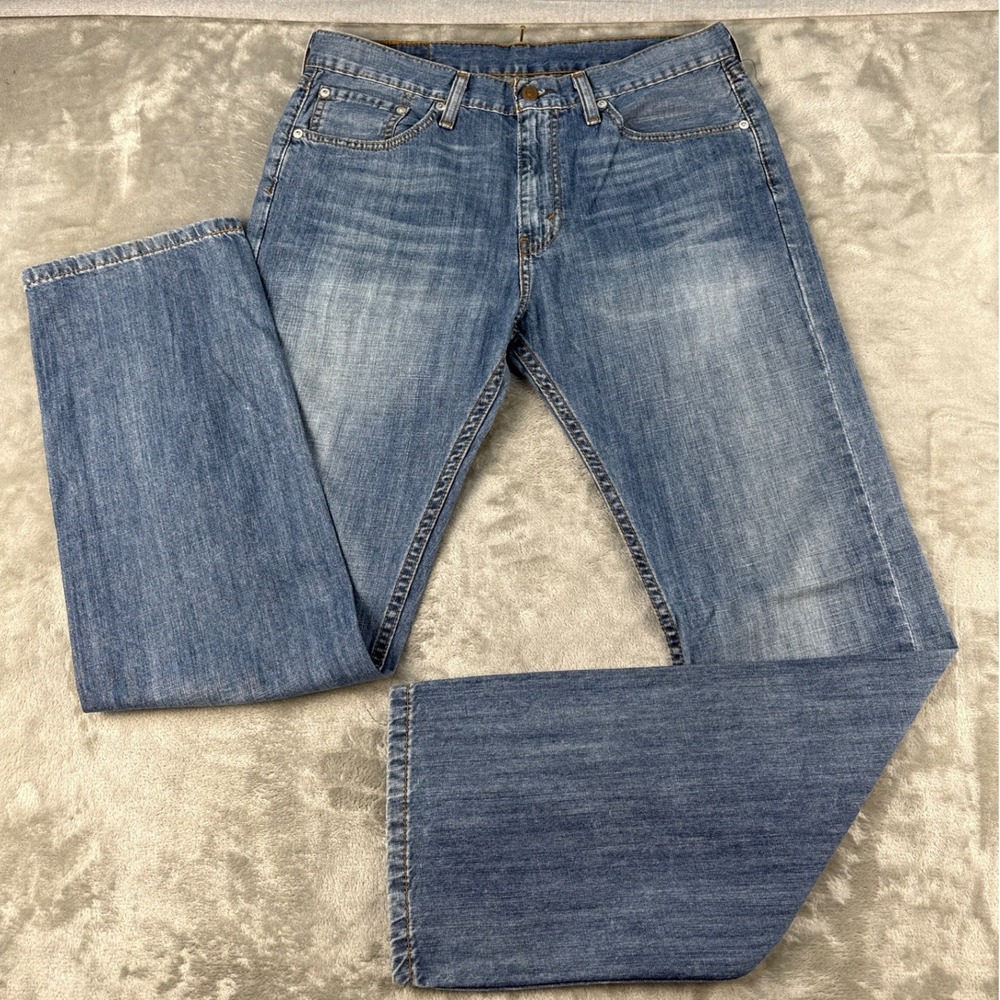Levi's Jeans Mens 32x32 505 Regular Fit Blue Straight Leg Denim EUC